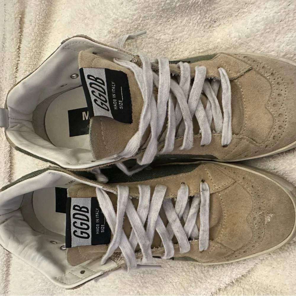 Golden Goose Green and Tan Midstar Shoes - Picture 3 of 11